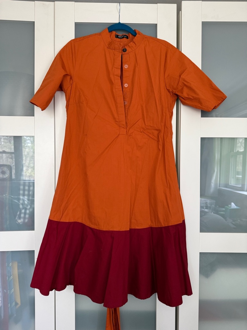 eShakti Custom Bright Orange Dress Medium
